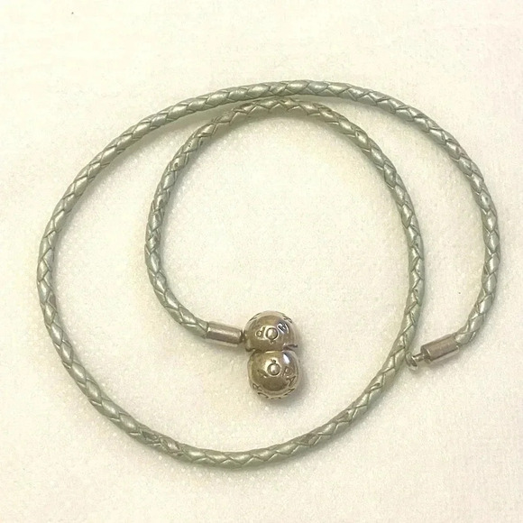 Very  old , used , Pandora double wrap bracelet - Picture 1 of 6